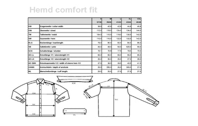 Hemd Langarm comfort fit 101337 / 610  (hellblau)